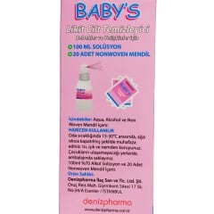 Dermolife Baby’s Likit Cilt Temizleyici 100 ml + 20 Adet Nonwoven Mendil