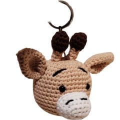 Amigurumi Zürafa Kafası Anahtarlık