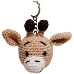 Amigurumi Zürafa Kafası Anahtarlık