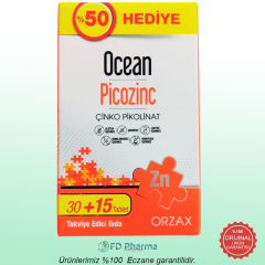 Orzax Ocean Picozinc Takviye Edici Gıda 30 + 15 Tablet