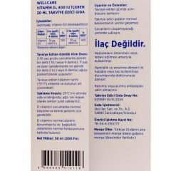 Wellcare Vitamin D3 400 IU 30 ml
