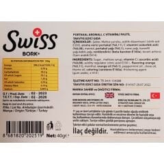 Swiss Bork Portakal Aromalı C Vitamini Pastil 16'lı