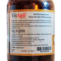 Allergo VitAgil Gold Vitamin D3 1000 IU 100 Kapsül