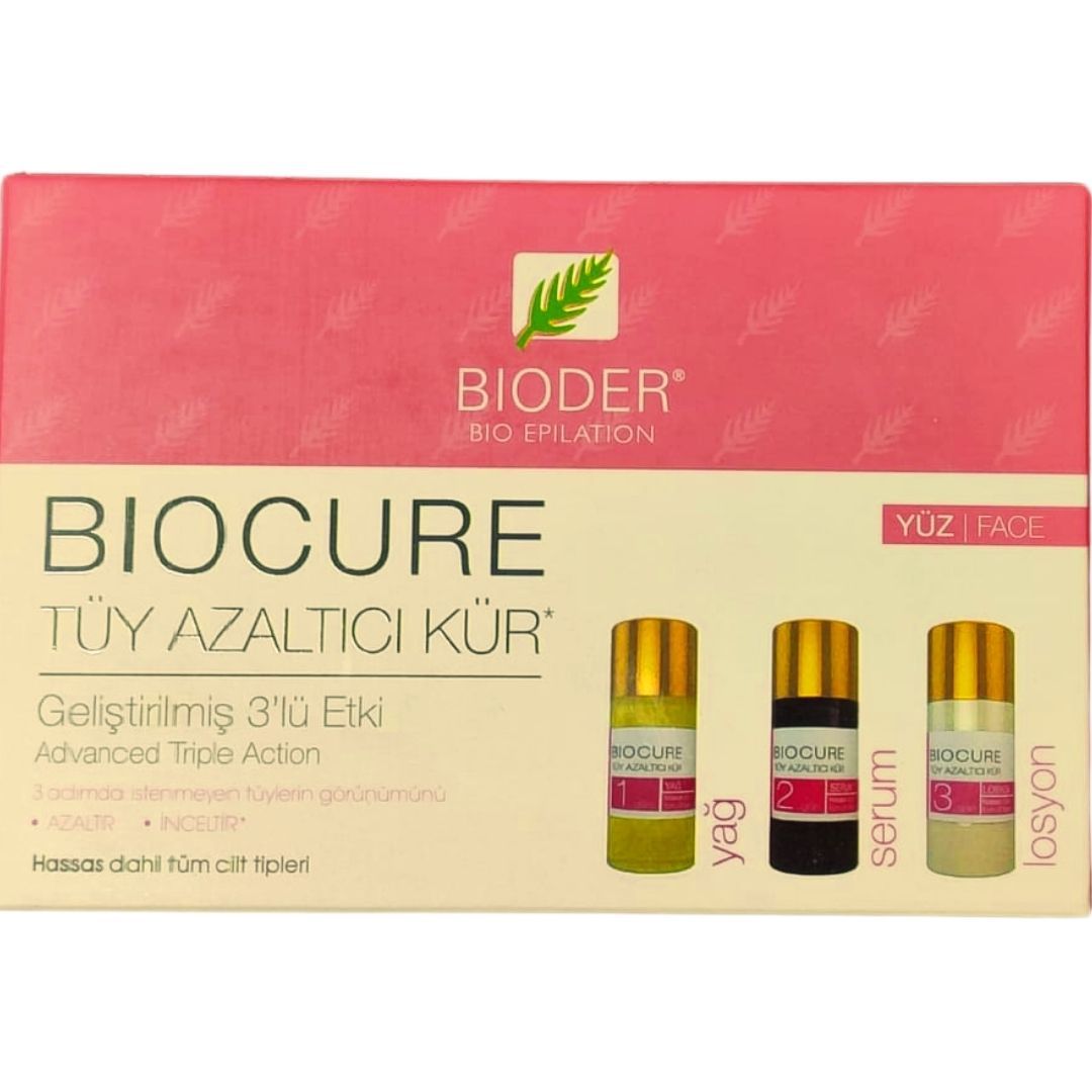 Bioder Biocure Tüy Azaltıcı Kür 3 x 5 ml - Yüz Bölgesi