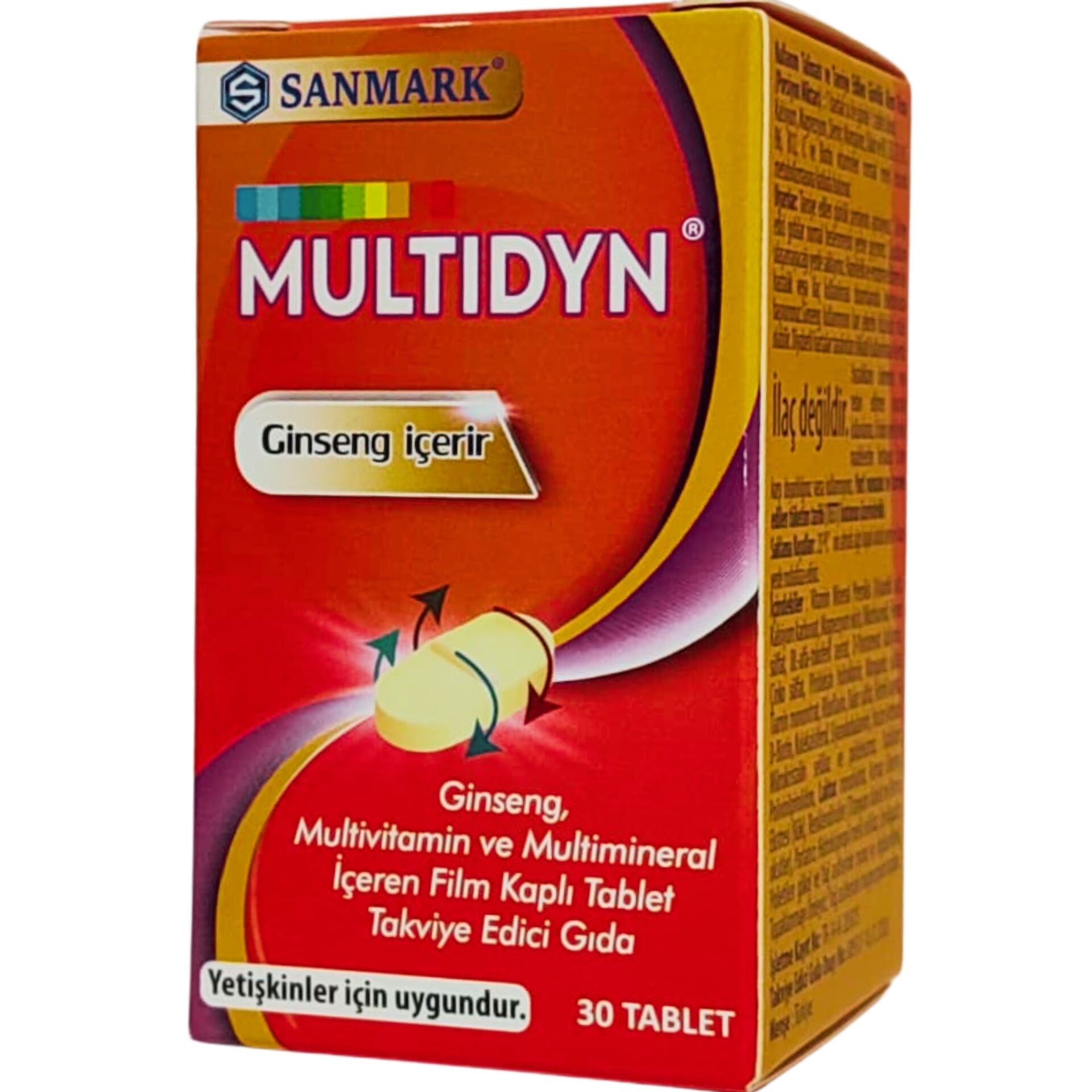 Sanmark Multidyn Ginseng, Multivitamin ve Multimineral 30 Tablet