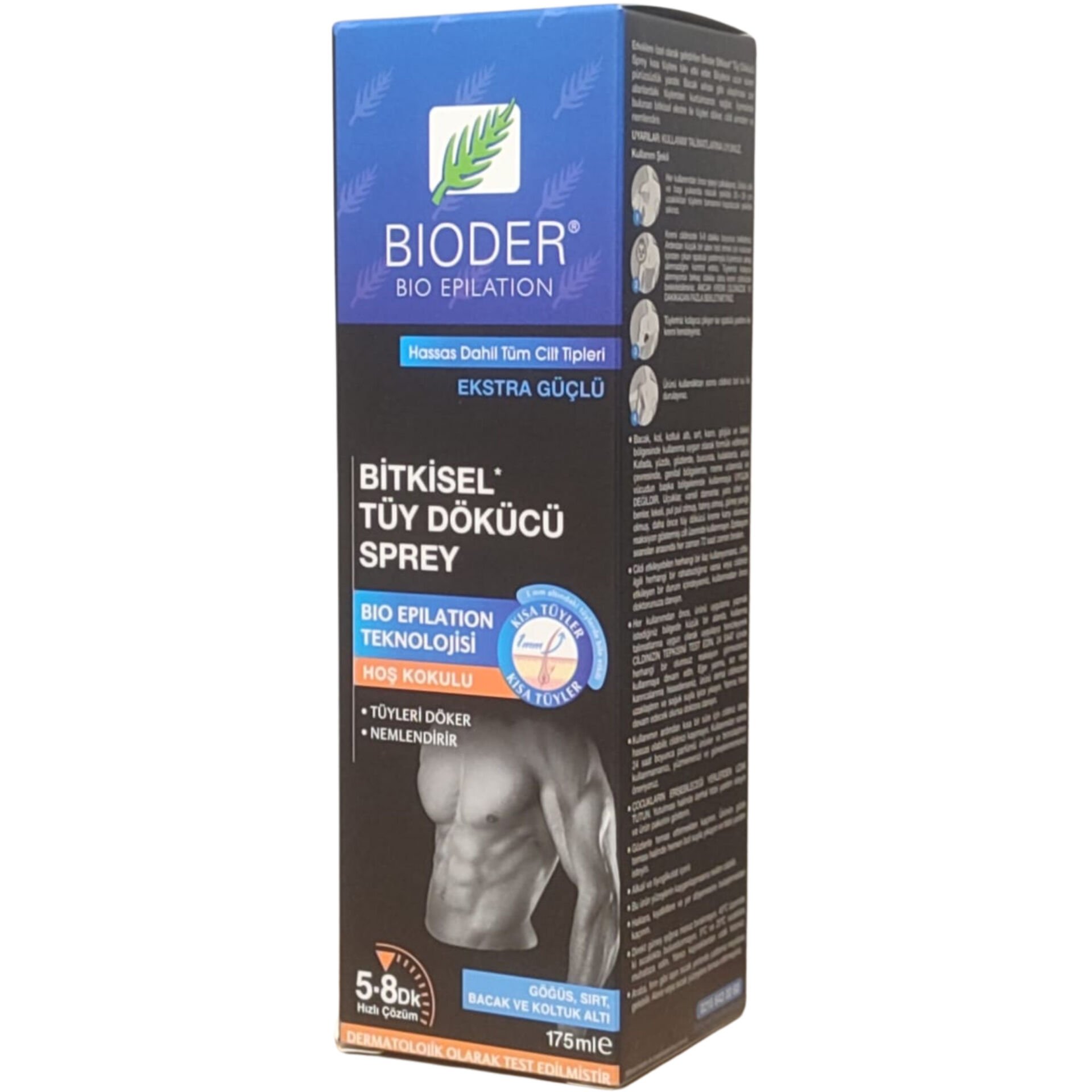 Bioder Erkekler İçin Bitkisel Tüy Dökücü Sprey 175 ml