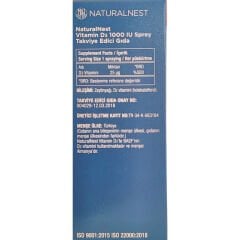 Naturalnest Vitamin D3 1000 IU Sprey 3'lü 10 ml - 3 Al 2 Öde