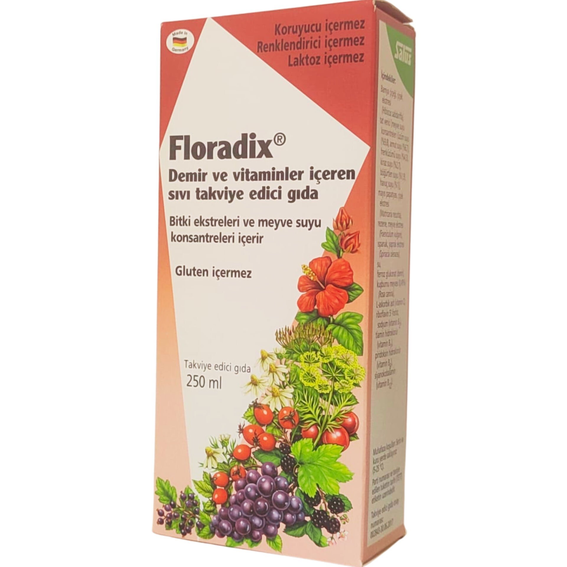 Floradix Demir ve Vitaminler İçeren Sıvı Takviye Edici Gıda 250 ml