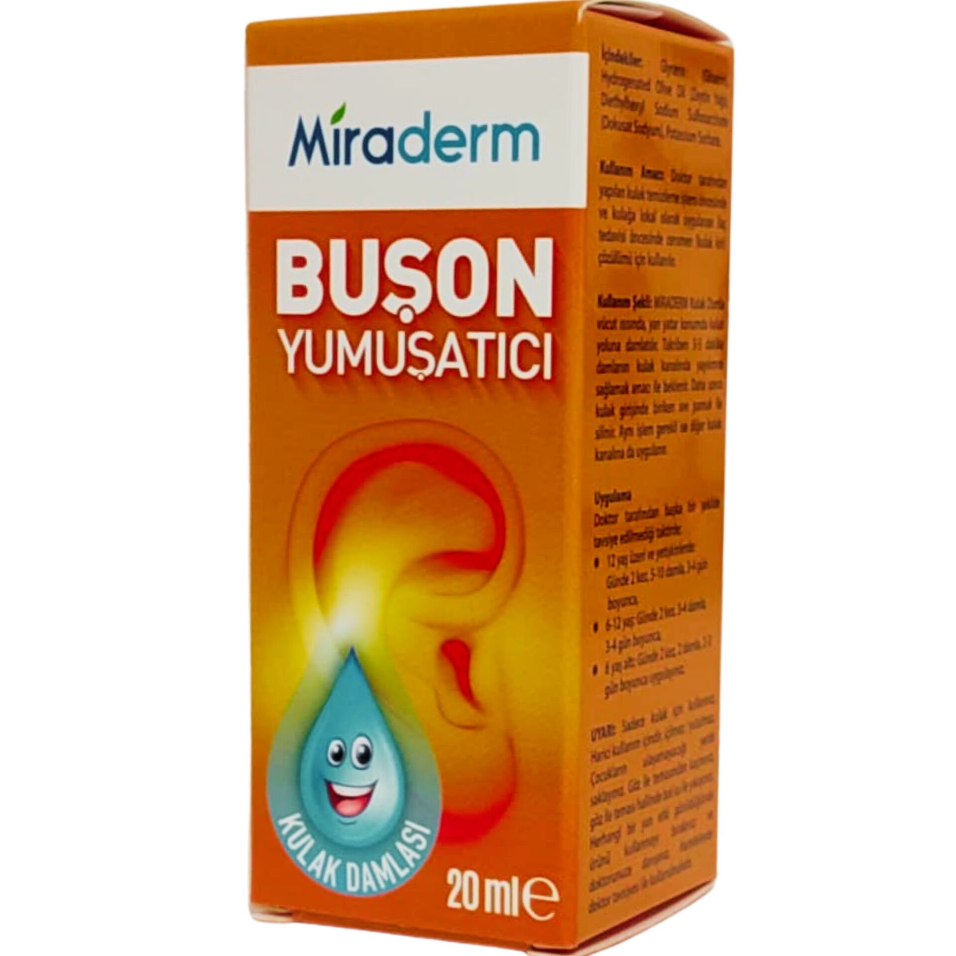 Miraderm Buşon Yumuşatıcı Kulak Damlası 20 ml