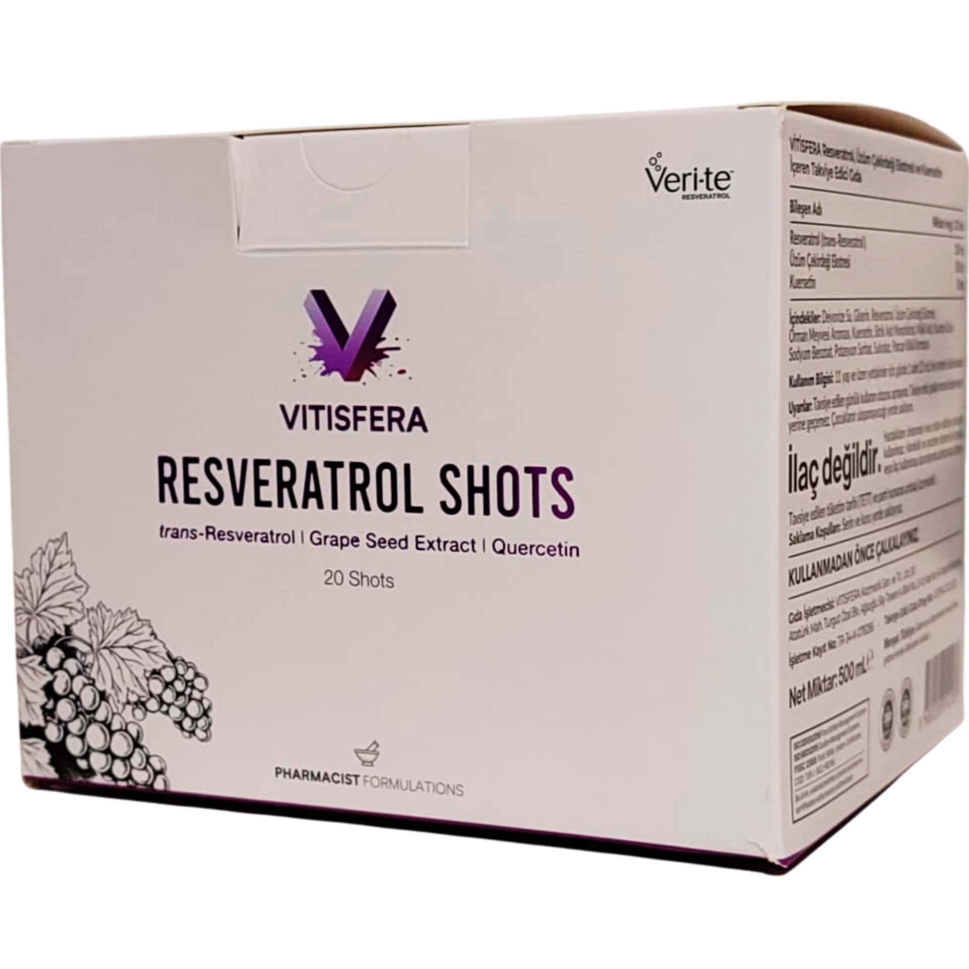 Vitisfera Resveratrol Shot Orman Meyveleri Aromalı 20 Flakon 25 ml