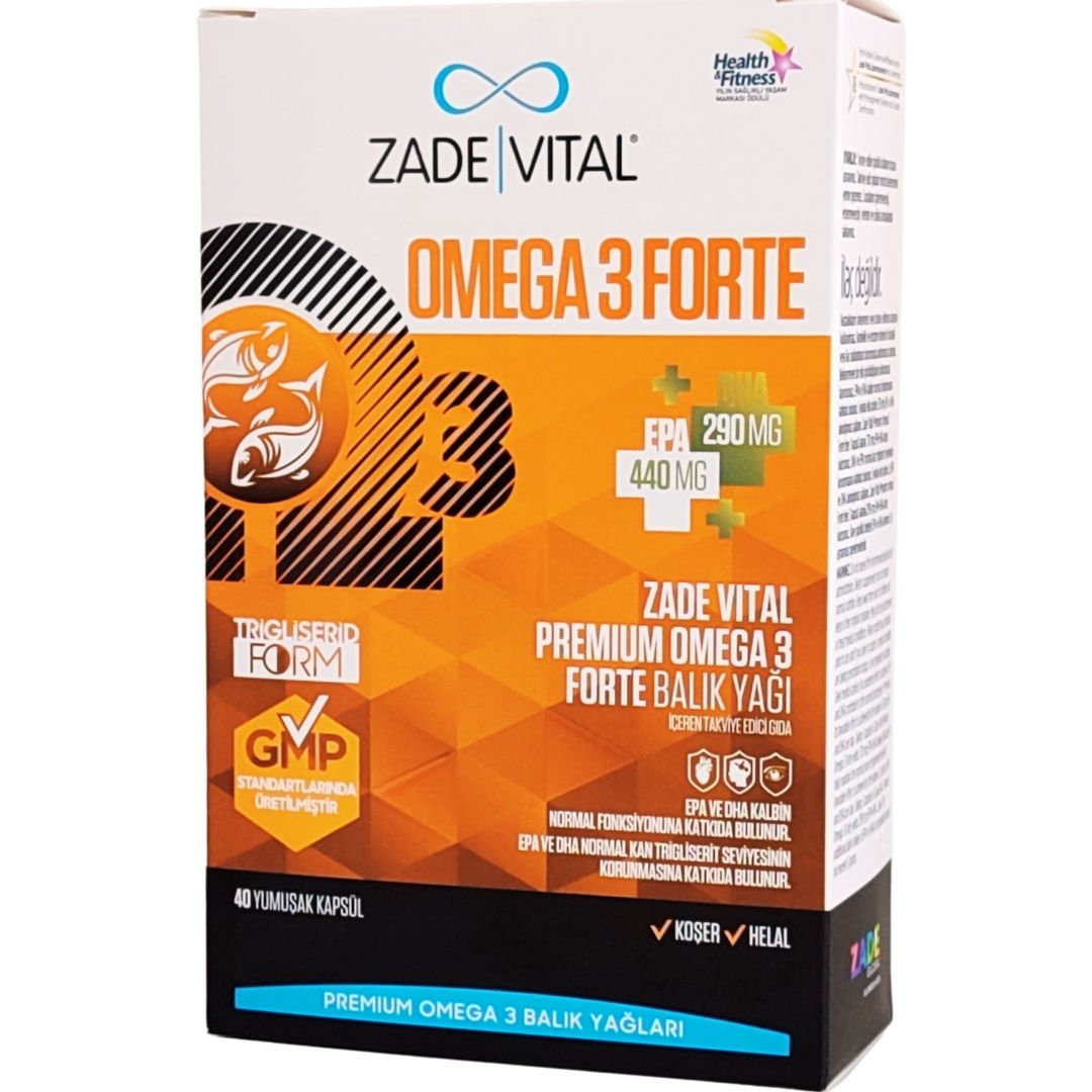 Zade Vital Omega 3 Forte 40 Yumuşak Kapsül