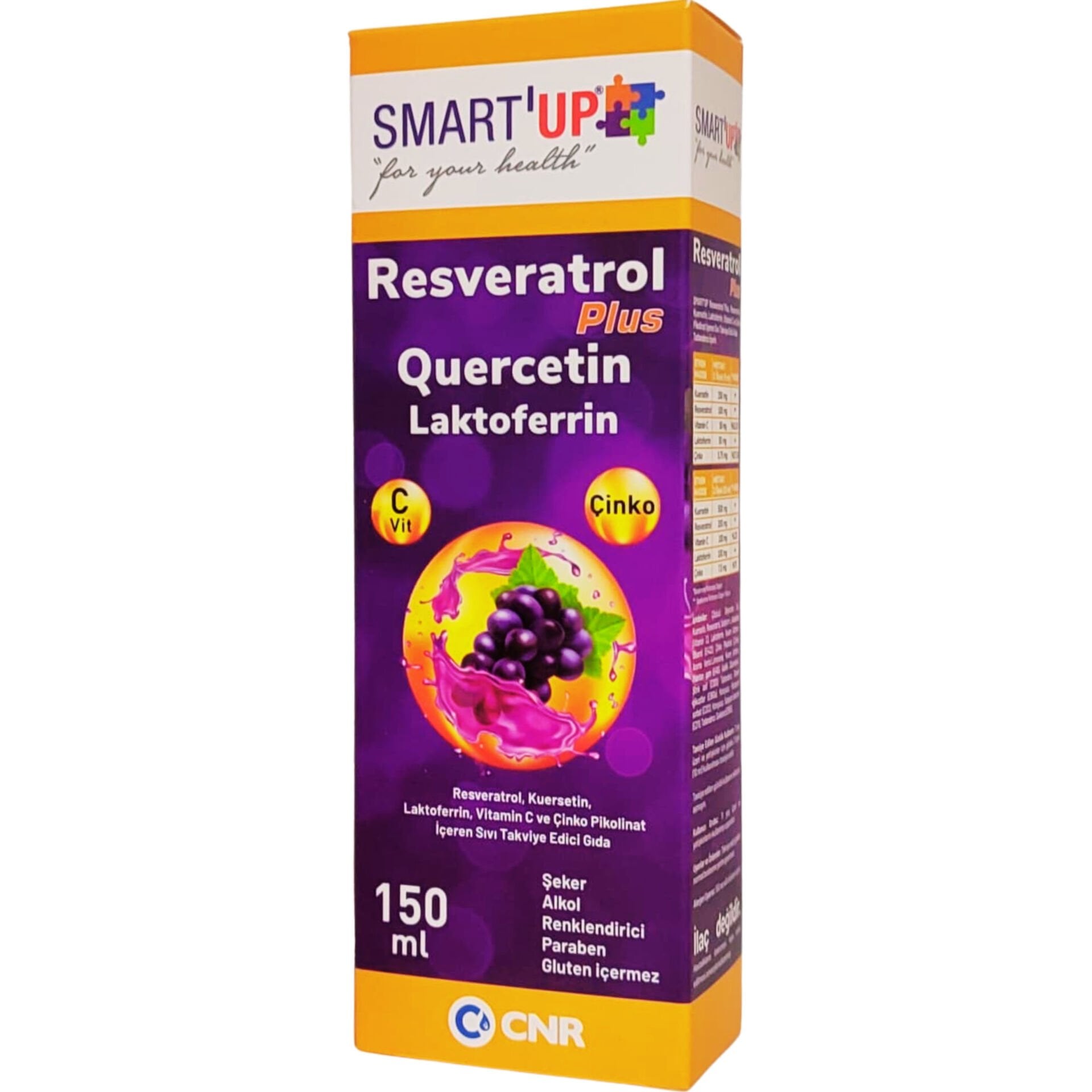 Smart Up Resveratrol Plus Quercetin, Laktoferrin İçeren Gıda 150 ml