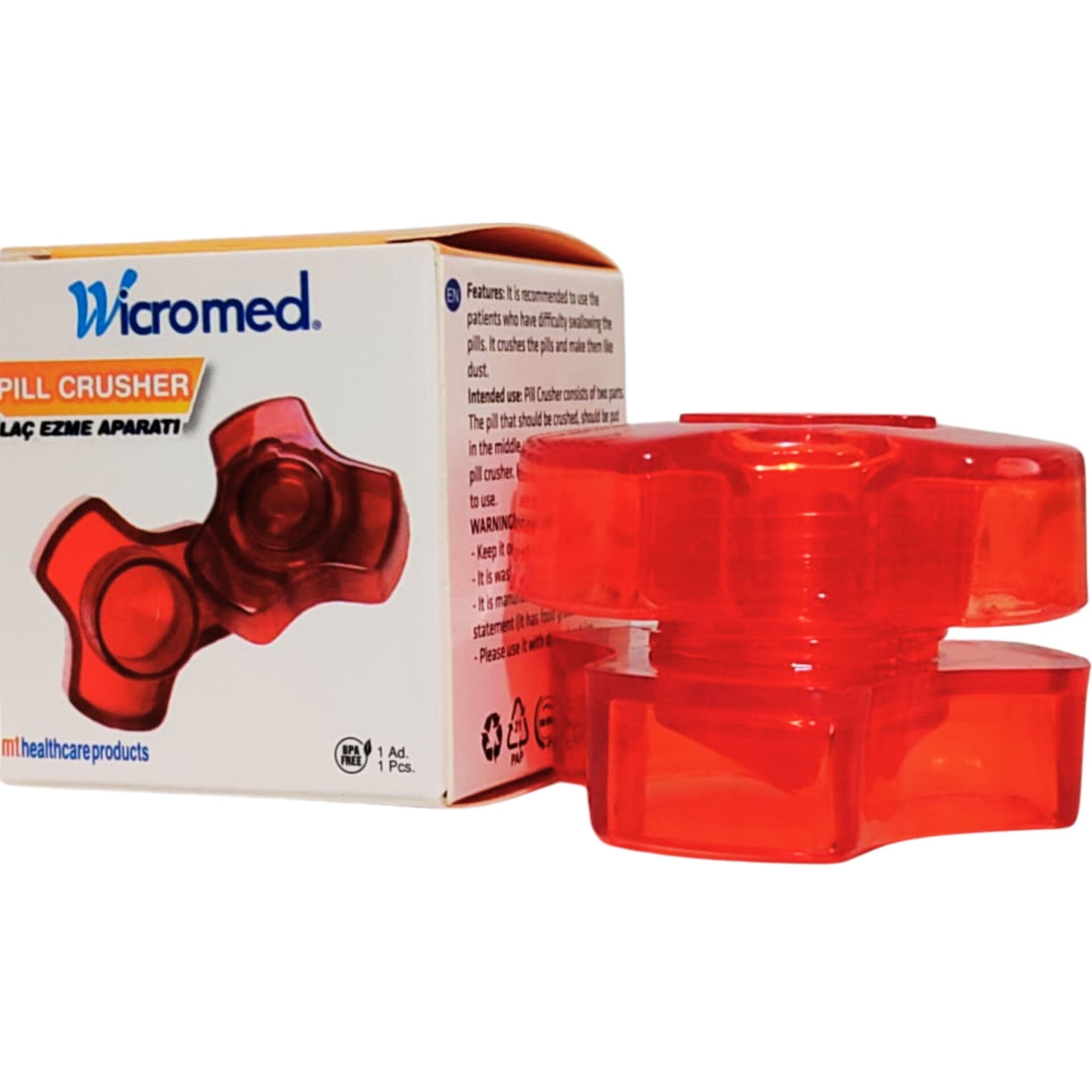 Wicromed İlaç Ezme Aparatı (Un Haline Getirir)
