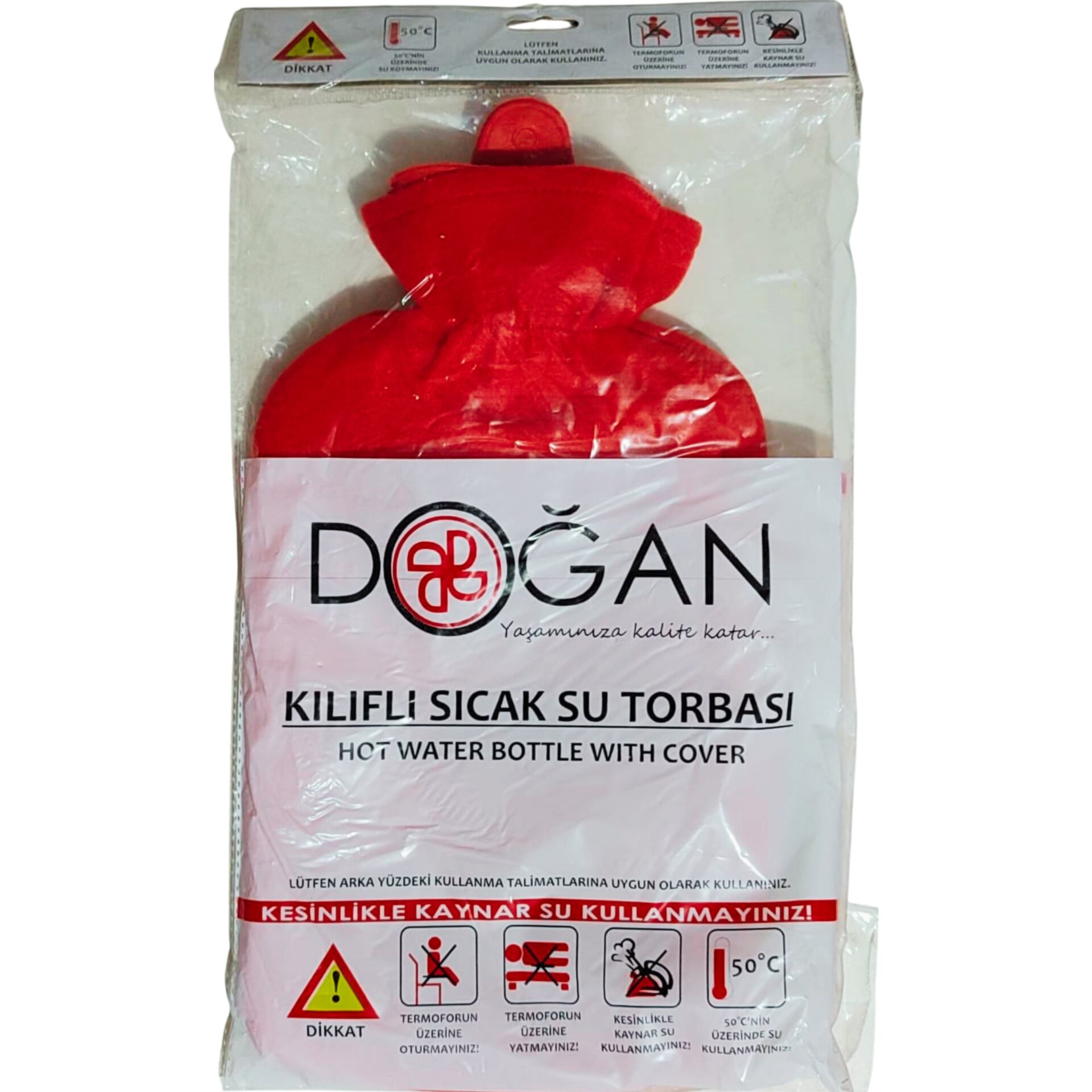 Doğan Düz Renk Kılıflı Sıcak Su Torbası