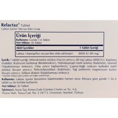 Assos Relactaz 8000 IU 30 Tablet