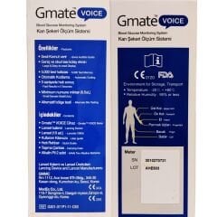 G-Mate Voice Konuşan Kan Şekeri Ölçüm Cihazı