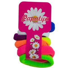 Papatya Renkli Lastik Toka 8'li