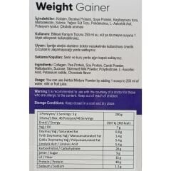 Collagen Life Weight Gainer Kolajen Destekli Çikolata Aromalı Protein Tozu 230 gr