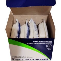 Kuteks Steril Gaz Kompres 7,5 x 7,5 (4x25) 100'lü