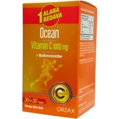 Ocean Vitamin C 1000 mg + Bioflavonoidler 60 Tablet – 30+30 Kampanyalı Paket