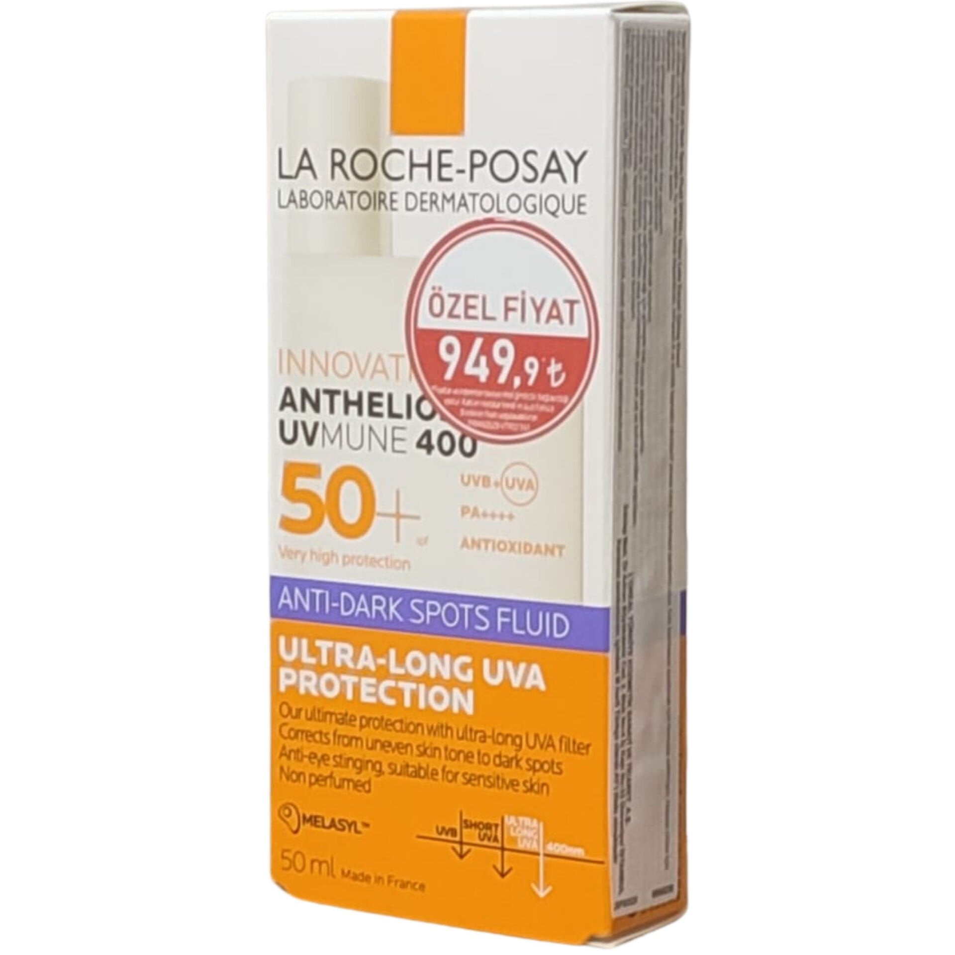 La Roche Posay ANTHELIOS UVMune 400 Anti-Dark Spots Fluid SPF50+ Yüz Güneş Kremi 50 ml