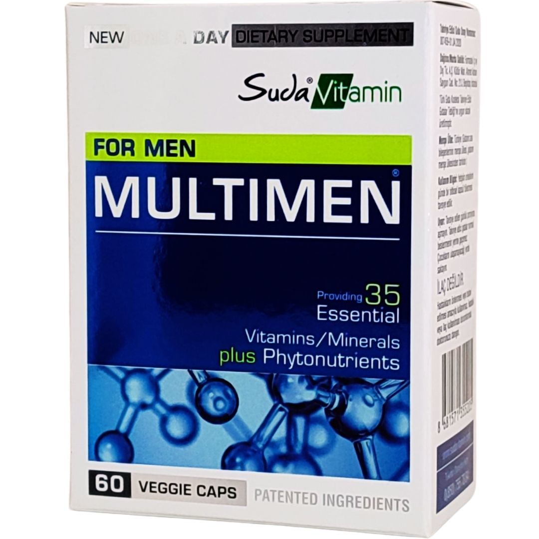 Suda Vitamin Multimen For Men Multivitamin 60 Bitkisel Kapsül