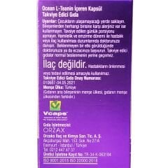 Ocean L-Teanin 200 mg 30 Kapsül