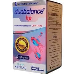 Duobalance HP 30 Kapsül – Lactobacillus reuteri DSM 17648, Çinko ve Magnezyum İçeren Postbiyotik Takviye