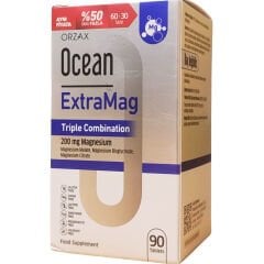 Orzax Ocean ExtraMag Üçlü Magnezyum Kombinasyonu 90 tablet Avantajlı Paket