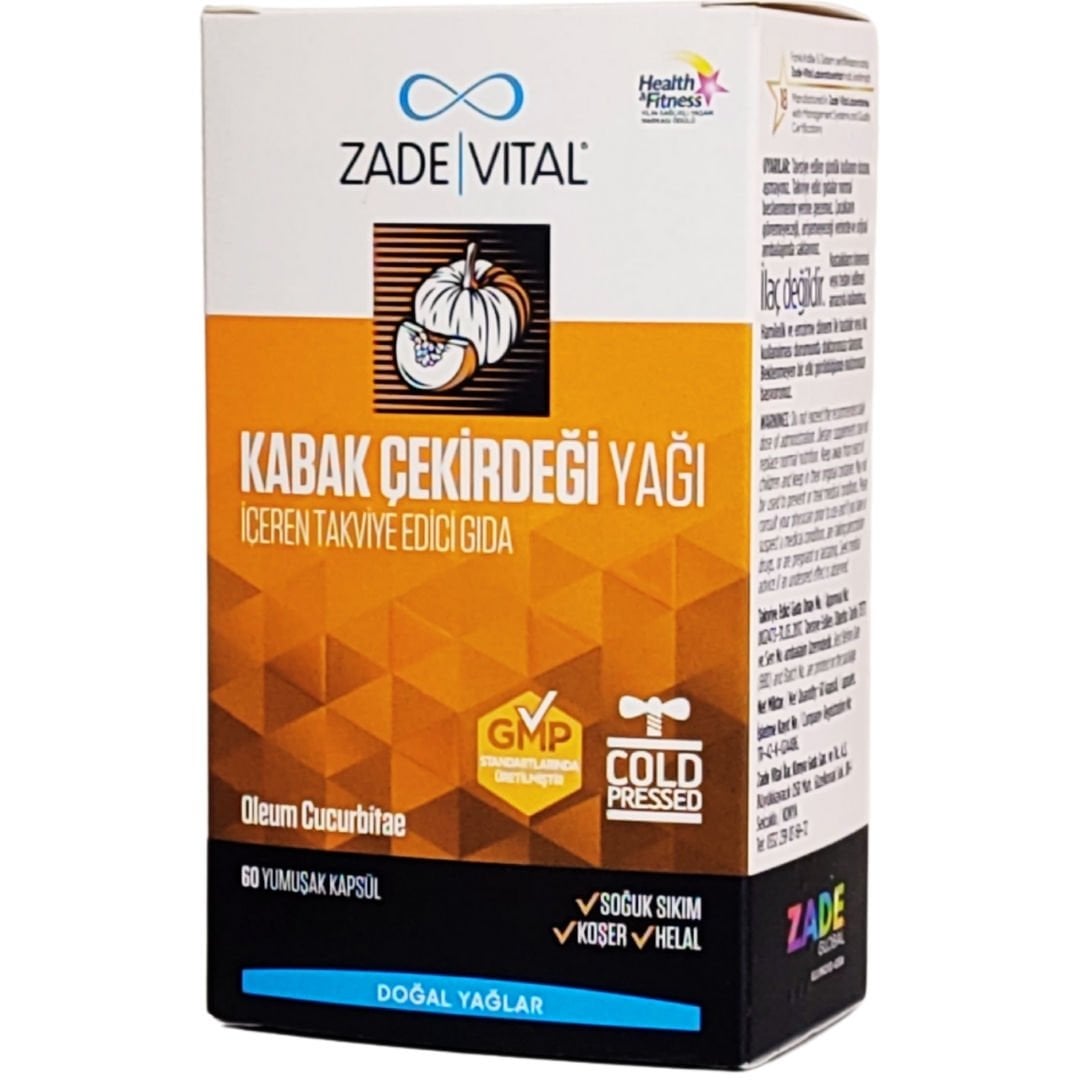 Zade Vital Kabak Çekirdeği Yağı 320 mg 60 Yumuşak Kapsül