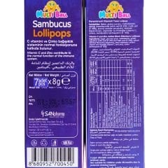 Multiball Kids Sambucus Lollipops Vitamin C Çinko Lolipop 7'li