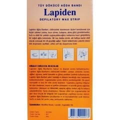 Lapiden Yüz İçin Tüy Dökücü Ağda Bandı 12'li