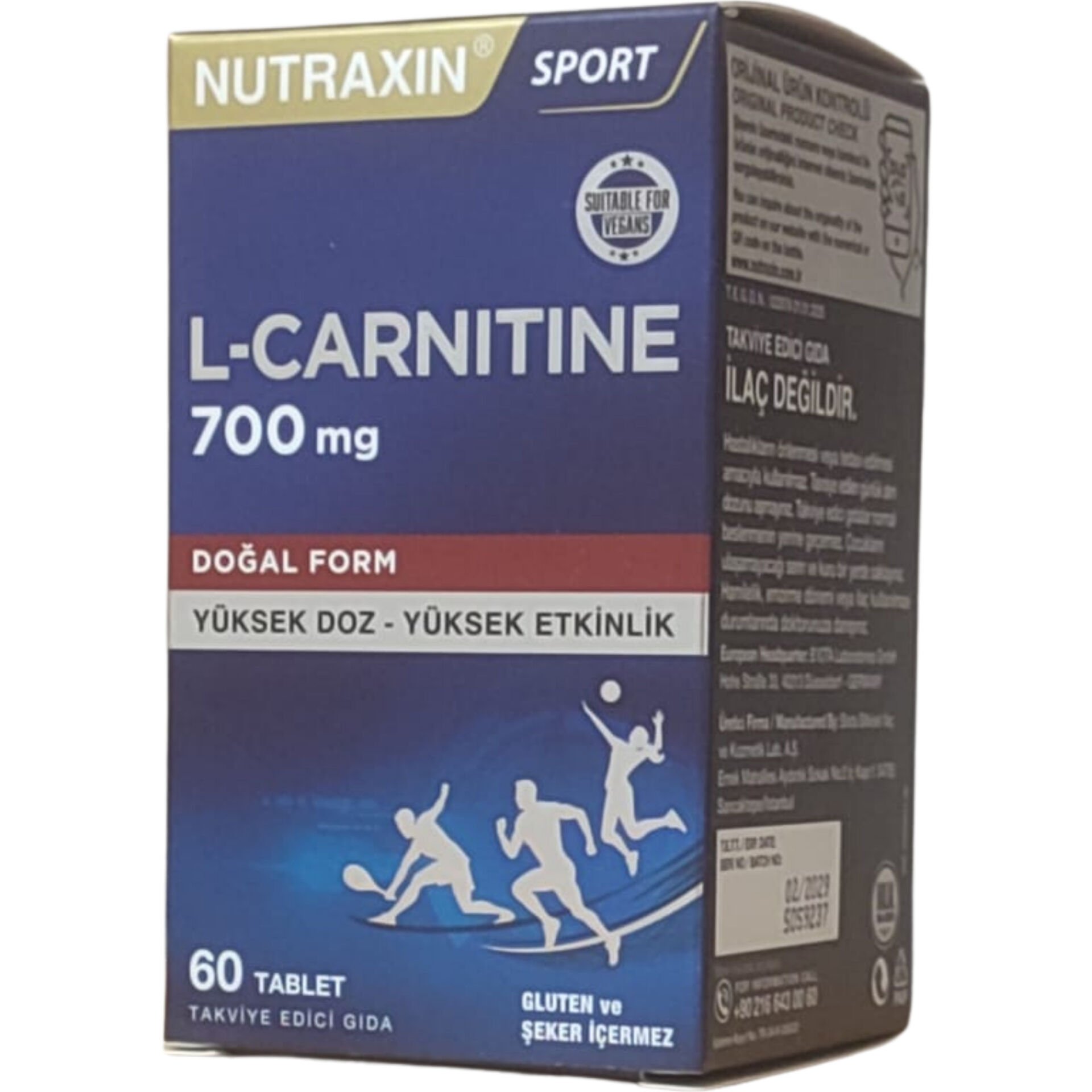 Nutraxin L-Carnitine Doğal Form 700 mg 60 Tablet