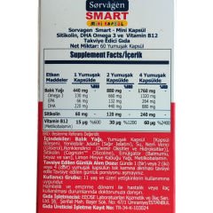 Sorvagen Smart Sitikolin DHA Omega-3 ve B12 60 Mini Kapsül