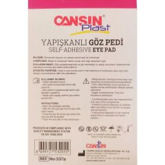 Cansın Plast Yapışkanlı Göz Pedi 6,5 x 9,5 cm – 5 Adet