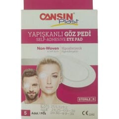 Cansın Plast Yapışkanlı Göz Pedi 6,5 x 9,5 cm – 5 Adet