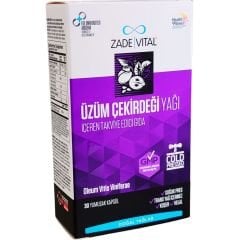 Zade Vital Üzüm Çekirdeği Yağı 500 mg 30 Kapsül