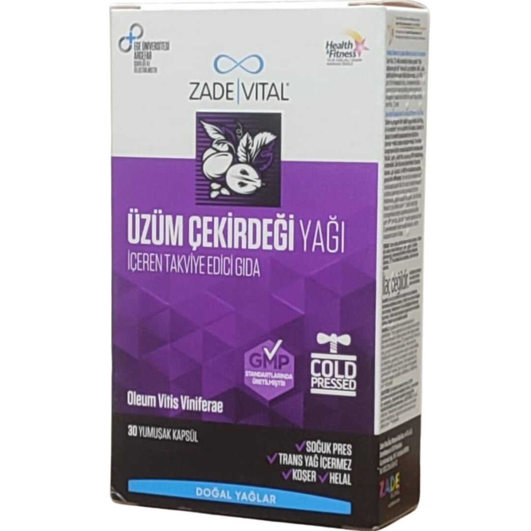Zade Vital Üzüm Çekirdeği Yağı 500 mg 30 Kapsül