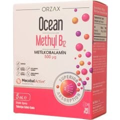 Ocean Methyl B12 500 µg Dilaltı Sprey 5 ml – Metilkobalamin Formunda B12 Vitamini
