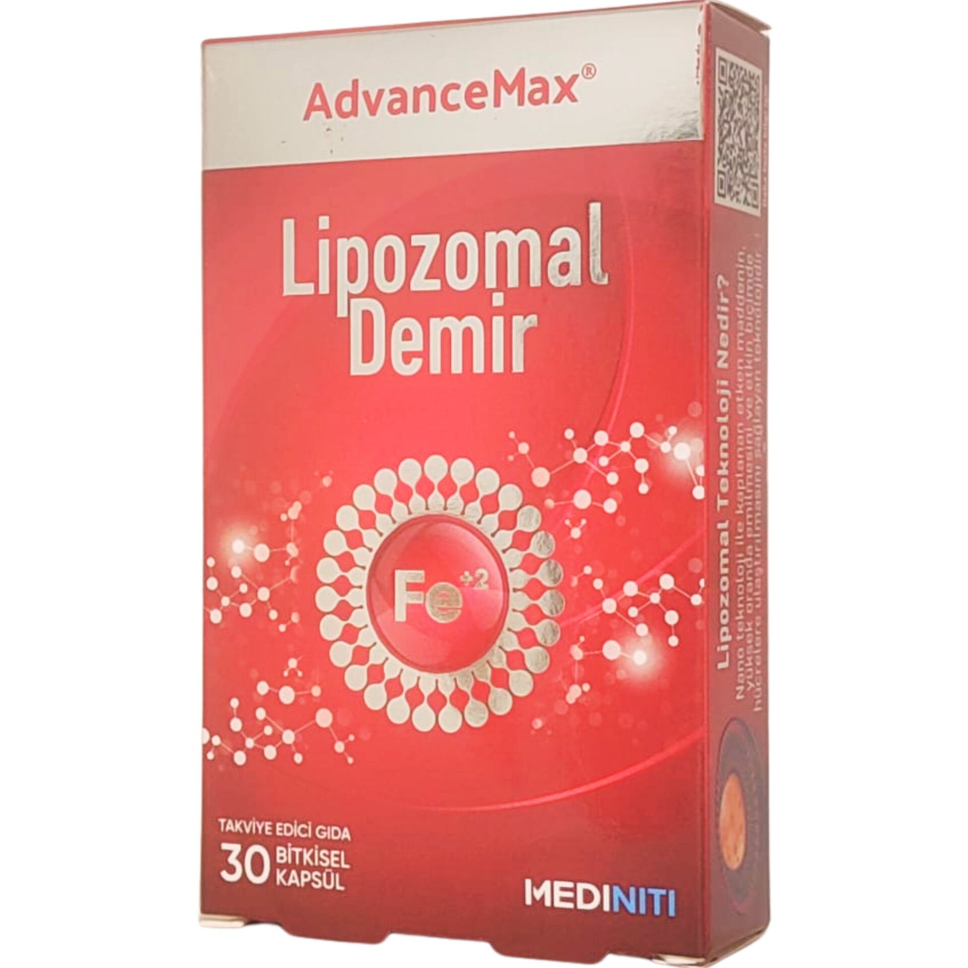 AdvanceMax Lipozomal Demir 30 Bitkisel Kapsül