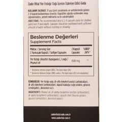 Zade Vital Fıstık Yağı 800 mg 60 Yumuşak Kapsül