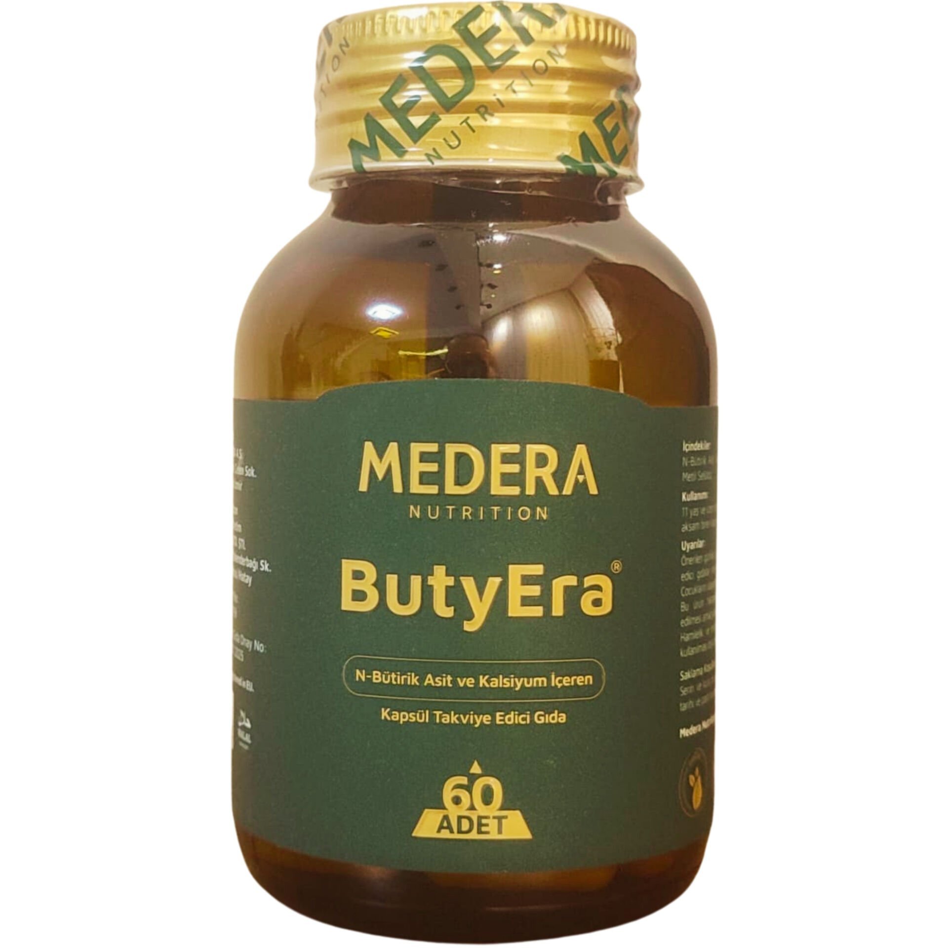 Medera N-Bütirik Asit Kalsiyum İçeren 60 Bitkisel Kapsül