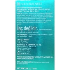 Naturalnest Magnezyum Plus 30 Tablet
