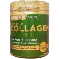 Nutraxin Beauty Plant Based Collagen Booster Vegan 300 g – Bezelye Proteini, Spirulina, Hyaluronik Asit, C Vitamini, Bromelain, Resveratrol, Çinko, Demir ve B12 İçeren Takviye Edici Gıda