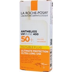 La Roche Posay Anthelios UVmune400 Invisible Fluid Tüm Cilt Tipleri İçin SPF50+ Yüz Güneş Kremi 50 ml