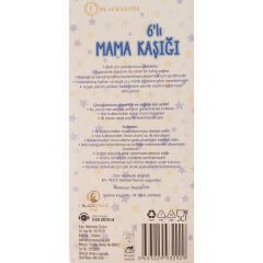 Blackstone 6’lı Mama Kaşığı – 6 Ay+ Bebek Beslenme Kaşığı Seti