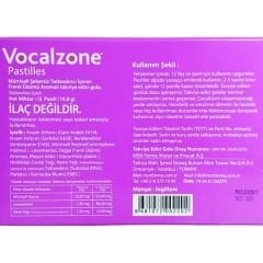 Vocalzone Frenk Üzümlü Pastil 12'li