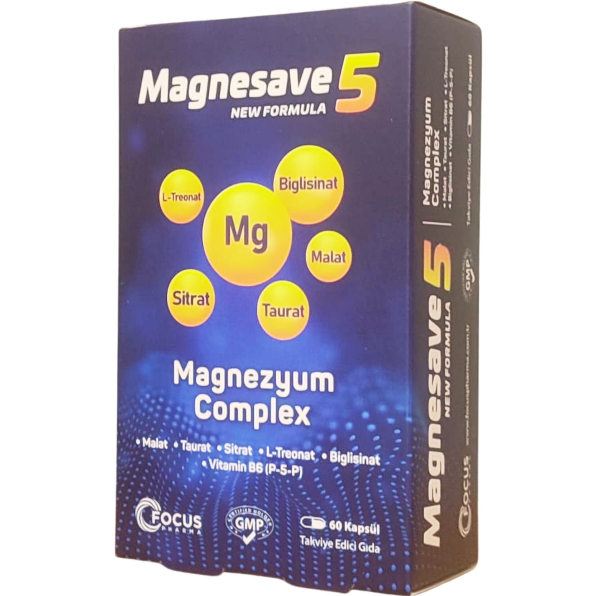 Magnesave 5 Magnezyum 60 Kapsül