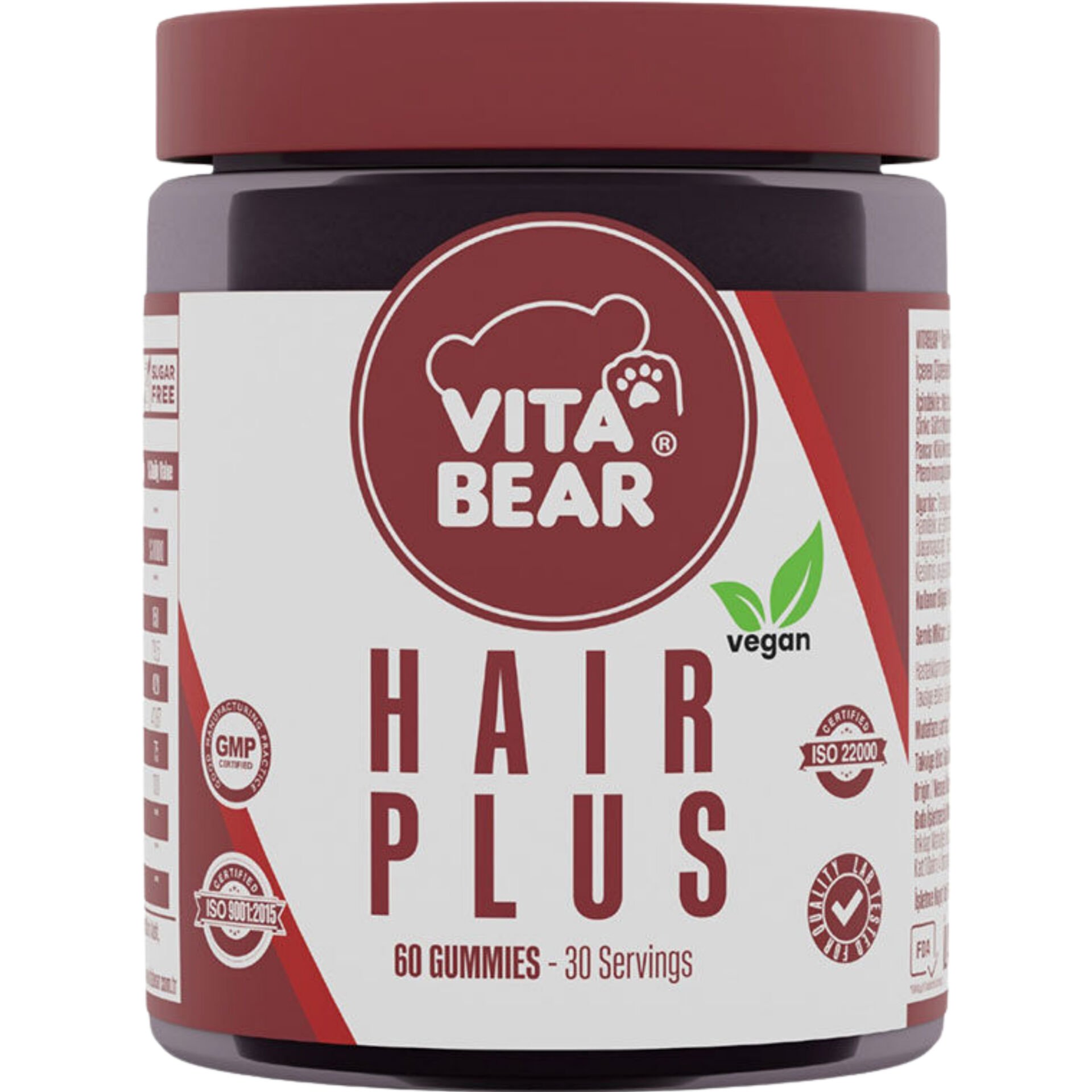 Vita Bear Hair Plus Vegan Saç Vitamini 60 Gummies