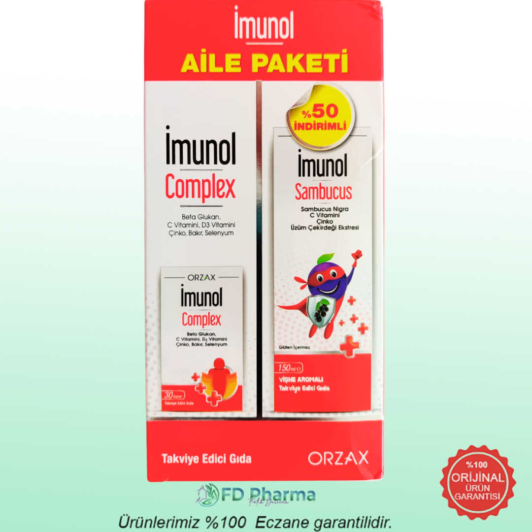 Orzax İmunol Complex + İmunol Sambucus Aile Paketi